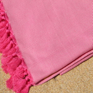Toalla de playa XL Baleal  Rosa /Ecru - Imagen 3