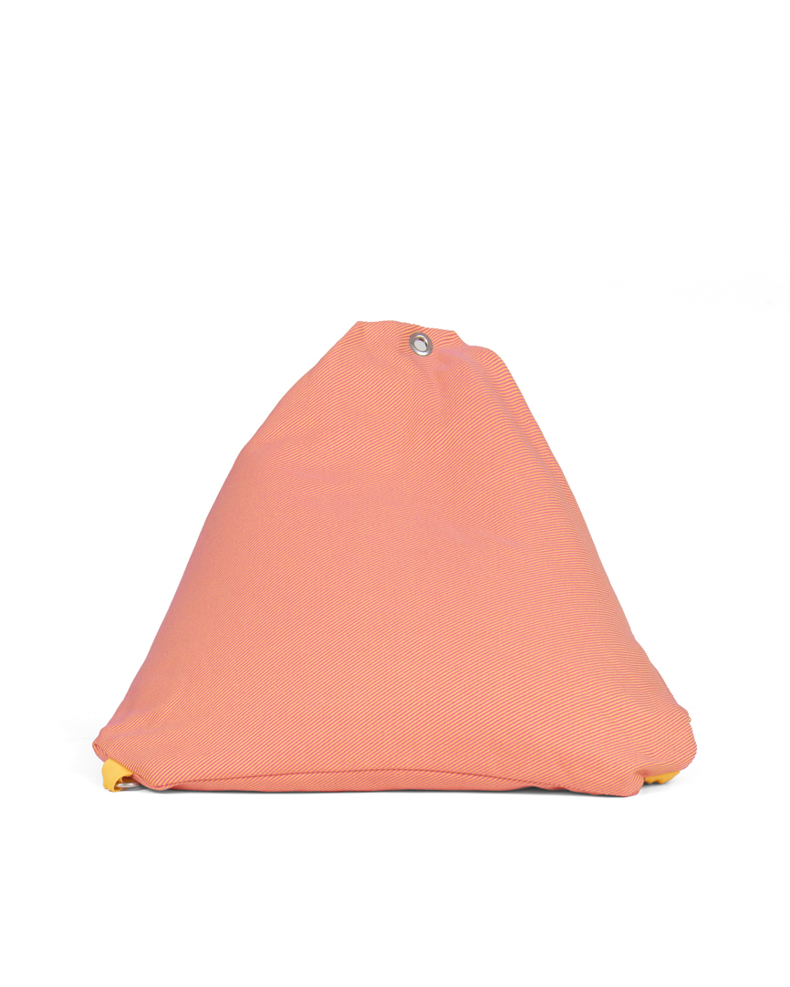 PUFF DE PLAYA BALEAL ROSA/AMARILLO - Imagen 2