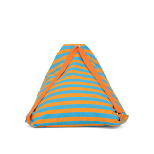 PUFF DE PLAYA MALHÃO TURQUESA/NARANJA